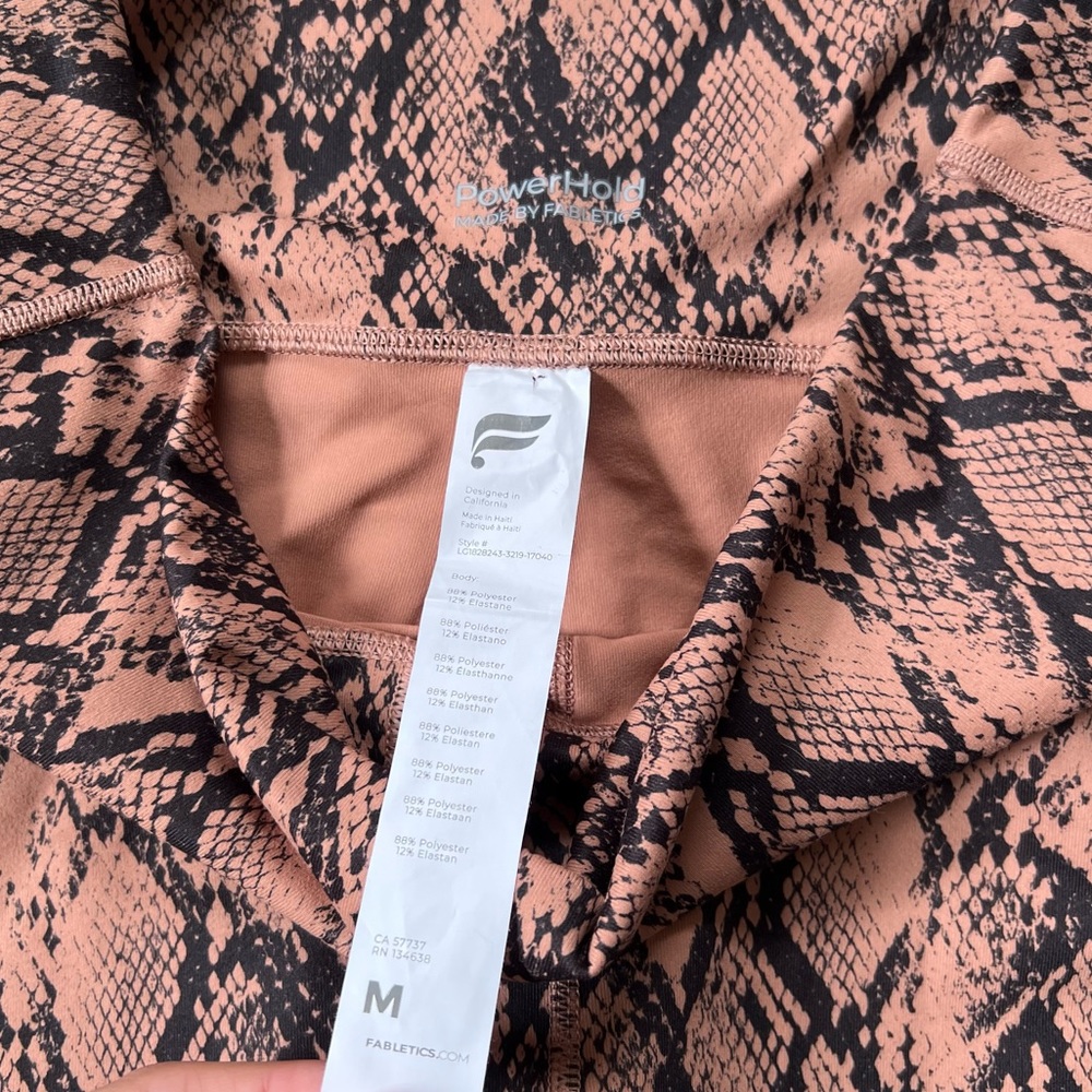 Fabletics Define High Waisted 7/8 Leggings Mocha … - image 8